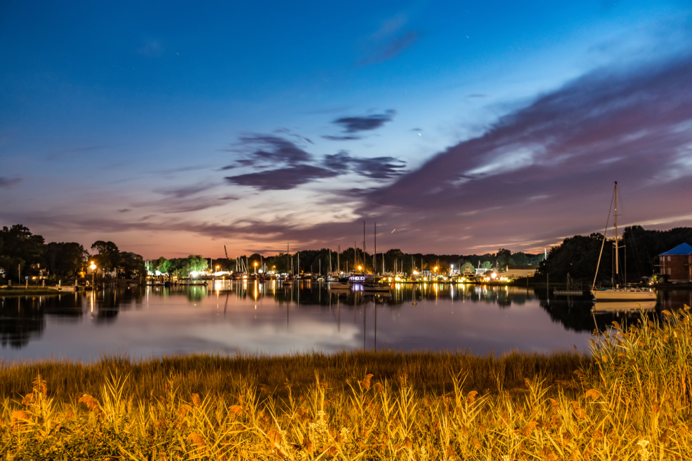 Lights on Warwick Cove from Boats